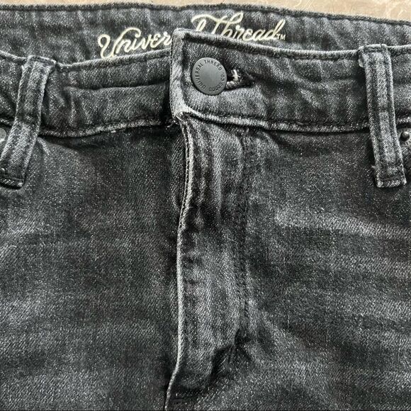 Universal Thread Black faded Jean Skirt Size 18/34R 90% cotton 2%lycra - Picture 6 of 7